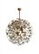 Large Brass Ceiling Lamp with White & Gold Murano Glass Butterflies from Made Murano Glass, Image 1