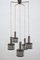 Black and Clear Lucite Five Shade Cascade Chandelier 3
