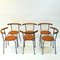 Brown Leather Dining Stools by Jerry Hellström, 1988, Set of 6, Image 2