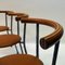 Brown Leather Dining Stools by Jerry Hellström, 1988, Set of 6, Image 6