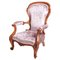 19th-Century Antique Victorian Carved Walnut Armchair, Image 1
