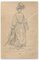 George Auriol - Young Woman With Umbrella - Pencil Drawing - 1890s 1