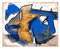 Composición de Giorgio Lo Fermo - azul y amarillo - Pintura al óleo - 2015, Imagen 1
