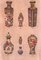 Inconnu, Vases en Porcelaine, Encre de Chine et Aquarelle, 1890s 1