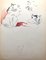 Marie Paulette Lagosse, Cats, Watercolor and Pen, 1948, Image 1