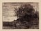 Jean-Baptiste-Camille Corot, Landscape, Etching on Paper, siglo XIX, Imagen 1