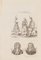 Unknown - Costumes and Portraits - Original Lithograph - 19th Century, Image 1