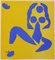 Litografia Henri Matisse, composizione in blu e giallo, anni '60, Immagine 1