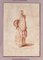 Unknown - Figure of Woman - Original Ink Drawing - 18th Century, Image 1