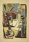 Guido La Regina - Colorful Cityscape - Linoleum - Late 20th-Century 1