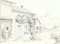 André Roland Brudieux - French Rural Drawing - Pencil Drawing - 1960s 1