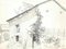 André Roland Brudieux - Countryside House en Ladrat - Lápiz de dibujo - años 60, Imagen 1