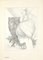 Leo Guida, The Owl and the Girl, Dibujo sobre papel, años 50, Imagen 1