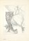 Leo Guida, The Owl and the Girl, Drawing on Paper, 1950s 1