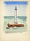 Pierre Segogne, The Lighthouse, Watercolor, inicios del siglo XX, Imagen 1