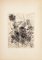 Composición de flores de Gustave Bourgogne, tinta China y acuarela, mediados del siglo XX, Imagen 1