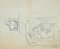 Leon Aubert, Studies, Pencil Drawing, 19th Century 1