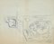 Leon Aubert, Studies, Pencil Drawing, 19th Century, Image 1
