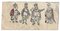 Gabriele Galantara, Four Kings, Drawing, 1910s, Image 1