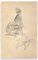 Dessin George Auriol, A Sketch de A Woman, 1890s 1