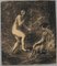 Desconocido - Desnudos en el bosque - Lápiz original y carbón - siglo XIX, Imagen 1