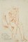 Unknown, Anatomical Study, Oil Pastel Drawing on Paper Signed Schiavetto, 1946, Image 1