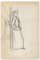 George Auriol, Elegant Profile, Drawing, 1890s 1