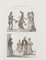 Unknown - Paris Costumes - Original Lithograph - 19th Century 1