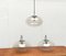 Mid-Century German Space Age Glass Ufo Pendant Lamps from Limburg, Set of 3 1
