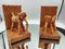 Art Deco Wood & Bamboo Elephant Bookends, 1920s, Set of 2 1