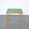 Italian Wood & Fabric Game Table, 1960s 1