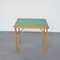 Italian Wood & Fabric Game Table, 1960s 6