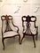 19th Century Victorian Mahogany Inlaid Armchairs, Set of 2 11