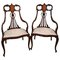 19th Century Victorian Mahogany Inlaid Armchairs, Set of 2, Image 1
