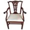 Antique Carved Mahogany Desk Chair, Image 1