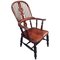 Large Victorian Antique Hoop Back Broad Arm Chair, Image 1