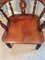 Large Victorian Antique Hoop Back Broad Arm Chair 3