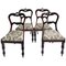 Antique William IV Carved Rosewood Dining Chairs, Set of 4 1