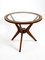 Italian Walnut & Glass Side Table, 1950s, Image 4