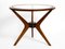 Italian Walnut & Glass Side Table, 1950s, Image 1