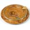 Italian Stoneware Ashtray with Brass Leaf, 1960s 3