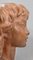 Buste de Jeune Fille Art Déco en Terracotta par JC Guéro, Début 20ème Siècle 11