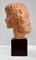 Buste de Jeune Fille Art Déco en Terracotta par JC Guéro, Début 20ème Siècle 17