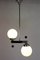 Lampe à Suspension Art Déco en Métal Chromé et Verre, République Tchèque, 1940s 2