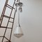 Vintage German Two-Tone Opaline Glass Pendant Lamp by Peter Behrens, Image 1