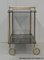 Rolling Brass & Smoked Glass Trolley, 1970s, Image 18