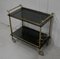 Rolling Brass & Smoked Glass Trolley, 1970s 3