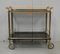Rolling Brass & Smoked Glass Trolley, 1970s 19
