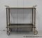 Rolling Brass & Smoked Glass Trolley, 1970s, Image 16