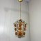 Italian Glass Flower Hanging Lamp, 1950s 3